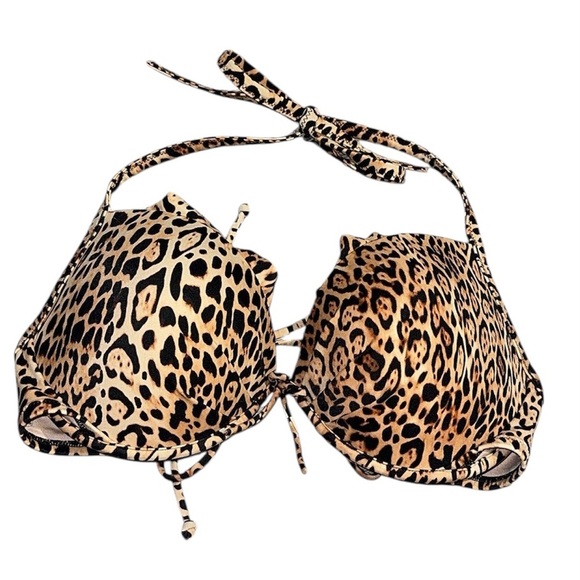 NWOT Victoria's Secret Leopard Print Bikini Top - Picture 2 of 6